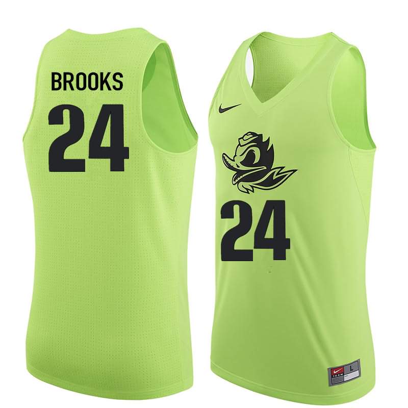 Oregon Ducks Men's #24 Dillon Brooks Basketball College Electric Green Jersey MQO84O4B