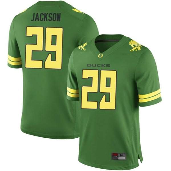 Oregon Ducks Men's #29 Adrian Jackson Football College Replica Green Jersey YFS57O7O
