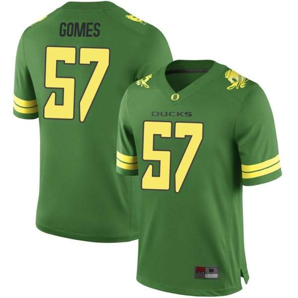 Oregon Ducks Men's #57 Ben Gomes Football College Game Green Jersey SNW50O7S