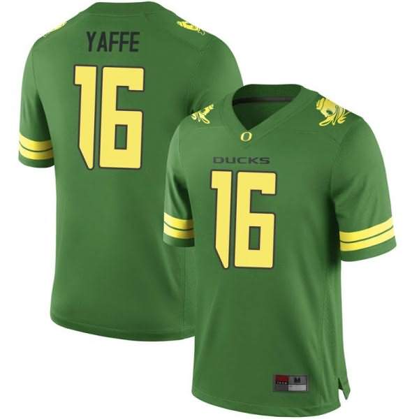 Oregon Ducks Men's #16 Bradley Yaffe Football College Replica Green Jersey JHA37O0W
