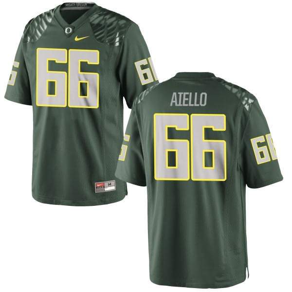 Oregon Ducks Men's #66 Brady Aiello Football College Authentic Green Jersey XWA75O6A