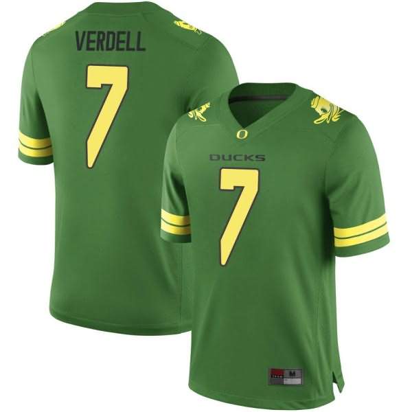 Oregon Ducks Men's #7 CJ Verdell Football College Game Green Jersey VSM11O5Y