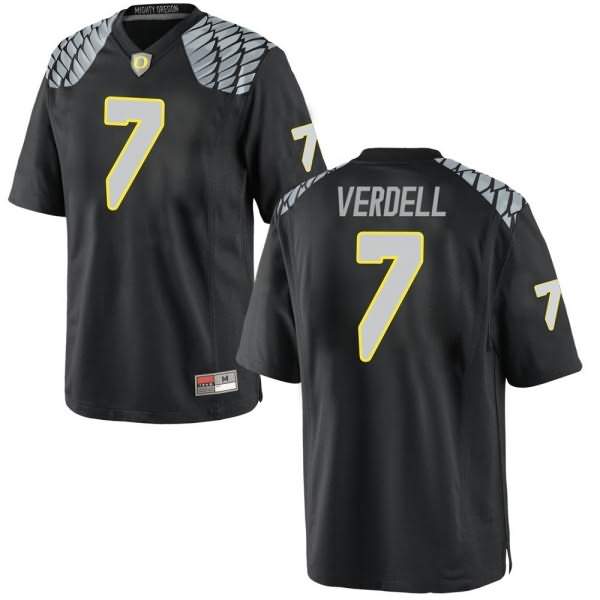 Oregon Ducks Men's #7 CJ Verdell Football College Replica Black Jersey ZVQ71O7M