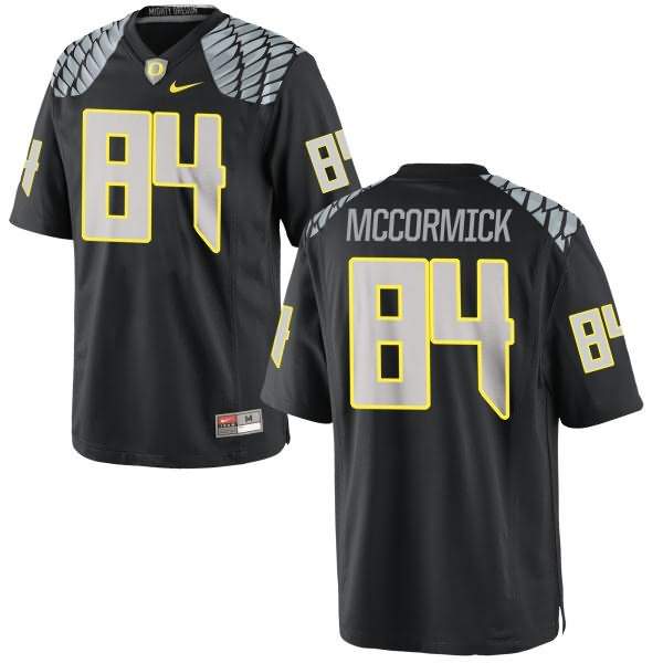 Oregon Ducks Men's #84 Cam McCormick Football College Replica Black Jersey EOO87O2Z