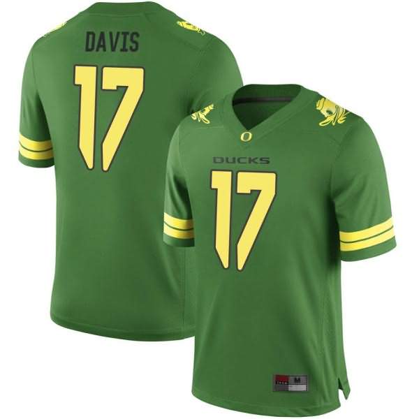 Oregon Ducks Men's #17 Daewood Davis Football College Game Green Jersey NQU81O2I