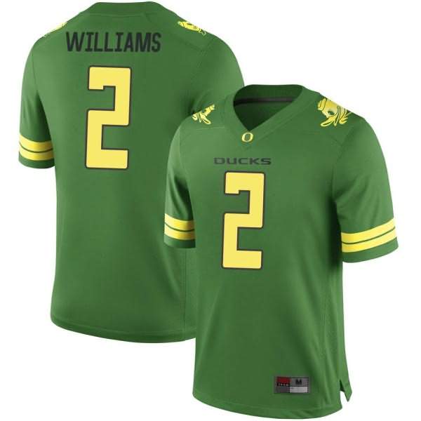 Oregon Ducks Men's #2 Devon Williams Football College Replica Green Jersey QFN67O0M