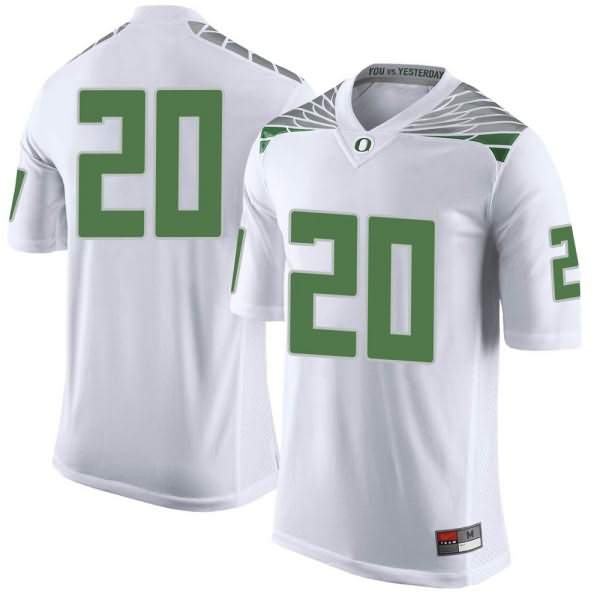 Oregon Ducks Men's #20 Dontae Manning Football College Limited White Jersey JSX60O8C