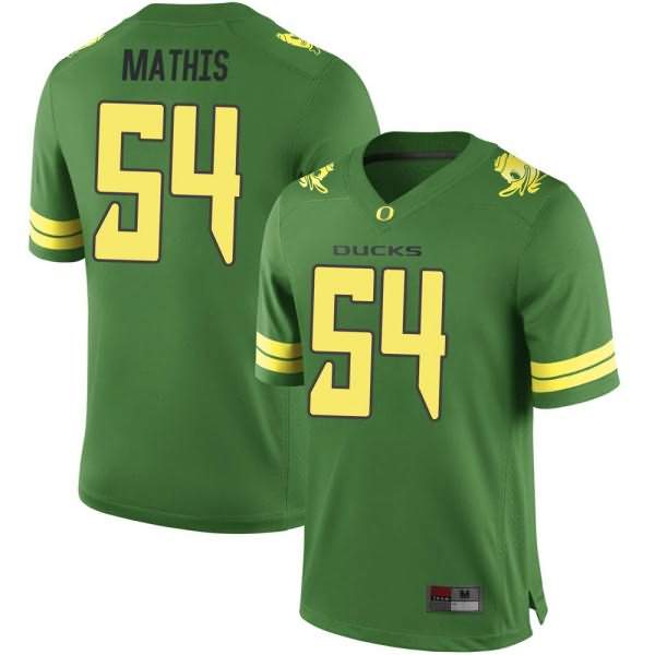 Oregon Ducks Men's #54 Dru Mathis Football College Game Green Jersey YGY47O4U