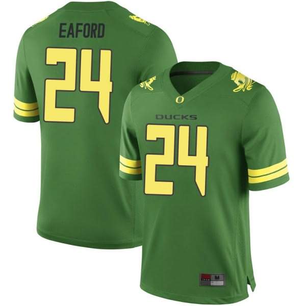Oregon Ducks Men's #24 Ge'mon Eaford Football College Game Green Jersey EGP48O1L