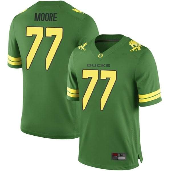Oregon Ducks Men's #77 George Moore Football College Game Green Jersey TGP36O8O