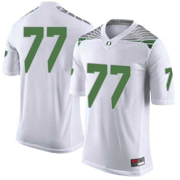 Oregon Ducks Men's #77 George Moore Football College Limited White Jersey WMN24O4P