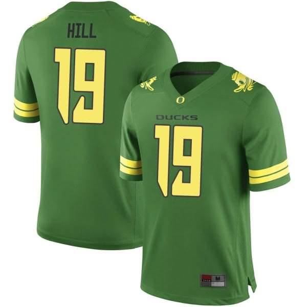 Oregon Ducks Men's #19 Jamal Hill Football College Replica Green Jersey NEW22O1F