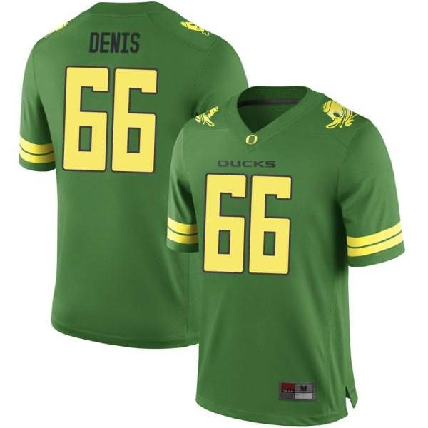 Oregon Ducks Men's #66 Jonathan Denis Football College Replica Green Jersey QBC68O6Y
