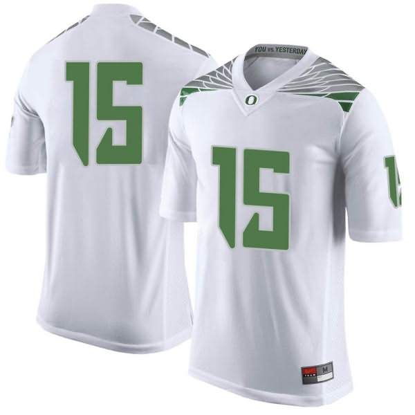 Oregon Ducks Men's #15 Kahlef Hailassie Football College Limited White Jersey HPZ07O4D