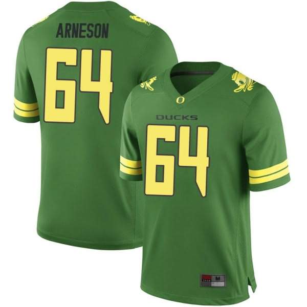 Oregon Ducks Men's #64 Kai Arneson Football College Replica Green Jersey LPF41O1Y