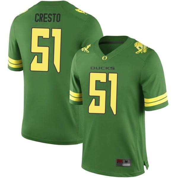 Oregon Ducks Men's #51 Louie Cresto Football College Game Green Jersey TQS47O3O