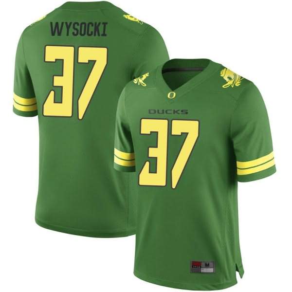 Oregon Ducks Men's #37 Max Wysocki Football College Replica Green Jersey YOQ30O2D