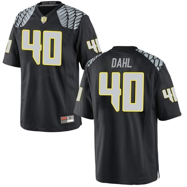 Oregon Ducks Men's #40 Noah Dahl Football College Replica Black Jersey WBY10O8I