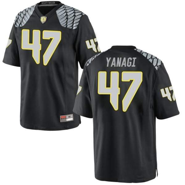 Oregon Ducks Men's #47 Peyton Yanagi Football College Replica Black Jersey OUI10O8O