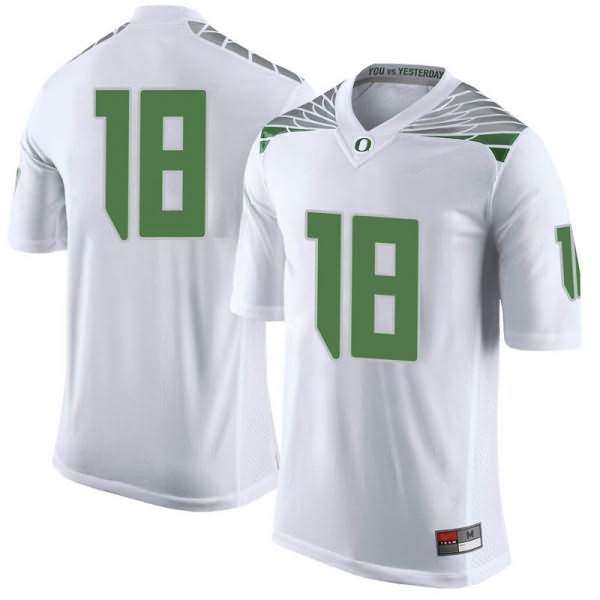 Oregon Ducks Men's #18 Spencer Webb Football College Limited White Jersey OIC60O2Q