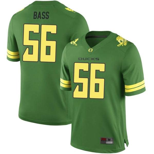 Oregon Ducks Men's #56 T.J. Bass Football College Replica Green Jersey TUL61O8W