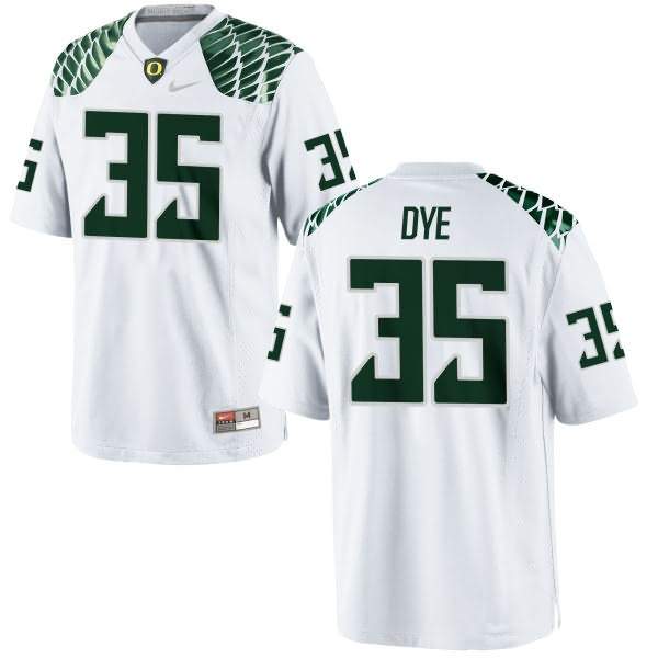 Oregon Ducks Men's #35 Troy Dye Football College Authentic White Jersey BXA73O7S