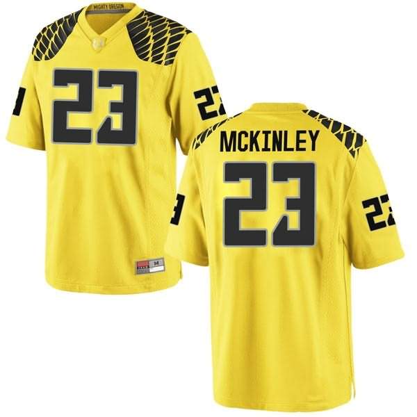 Oregon Ducks Men's #23 Verone McKinley III Football College Game Gold Jersey XXI03O8B