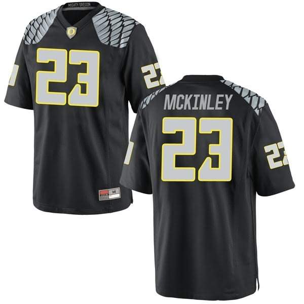 Oregon Ducks Men's #23 Verone McKinley III Football College Replica Black Jersey TBL73O7H