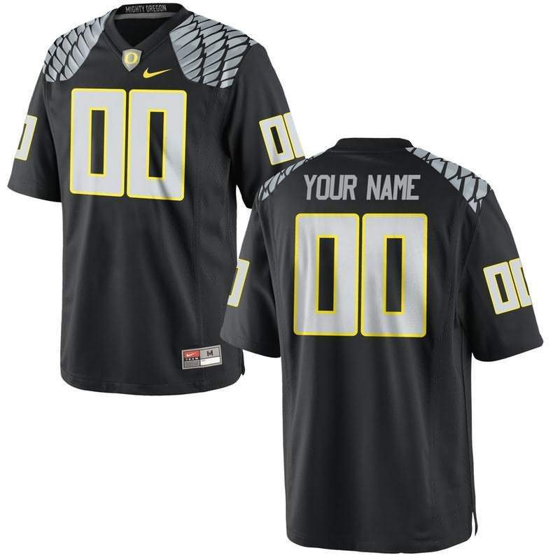 Oregon Ducks Men's #00 Customized Football College Black Jersey OQO15O2C