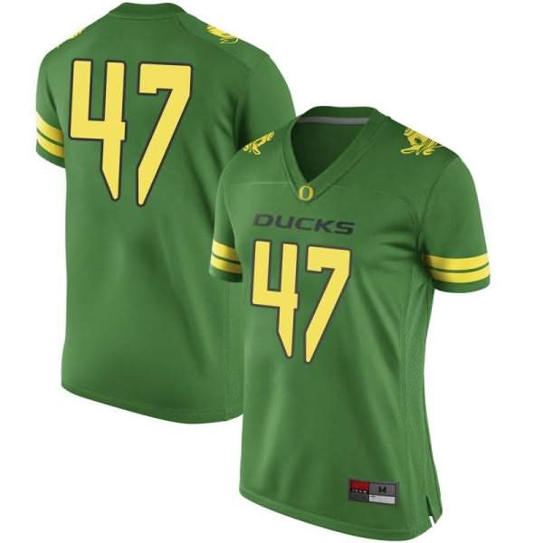 Oregon Ducks Women's #47 Peyton Yanagi Football College Replica Green Jersey LLS46O3O