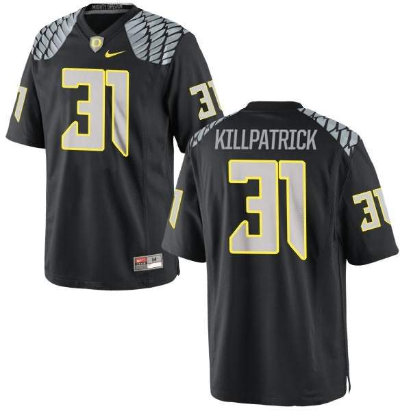 Oregon Ducks Women's #31 Sean Killpatrick Football College Replica Black Jersey YFD37O7E