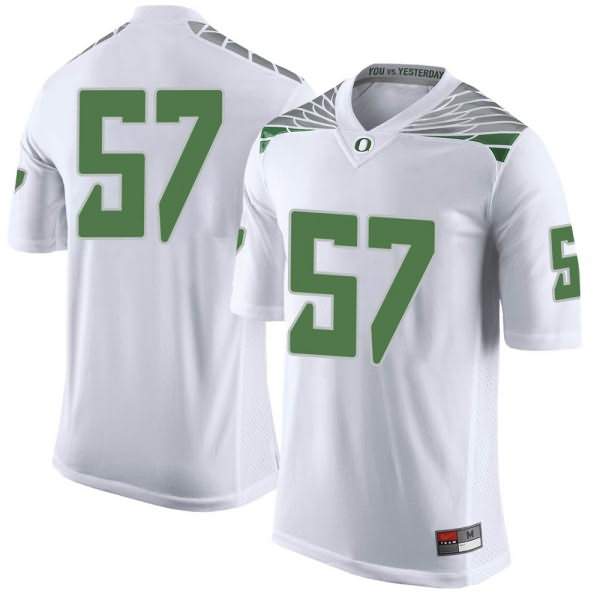 Oregon Ducks Youth #57 Ben Gomes Football College Limited White Jersey VEJ37O5Q
