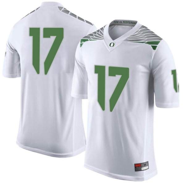 Oregon Ducks Youth #17 Cale Millen Football College Limited White Jersey KKO25O2S