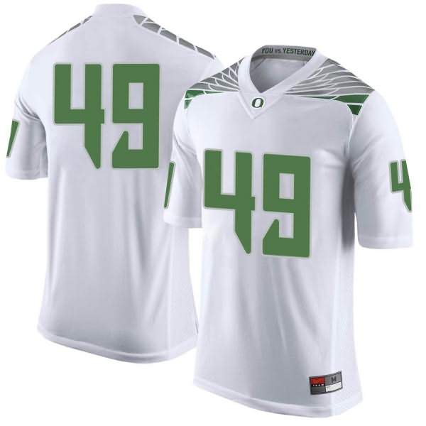 Oregon Ducks Youth #49 Camden Lewis Football College Limited White Jersey ZGV65O2I