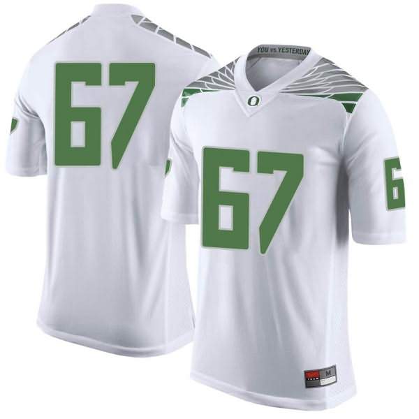 Oregon Ducks Youth #67 Cole Young Football College Limited White Jersey TKH27O3Z