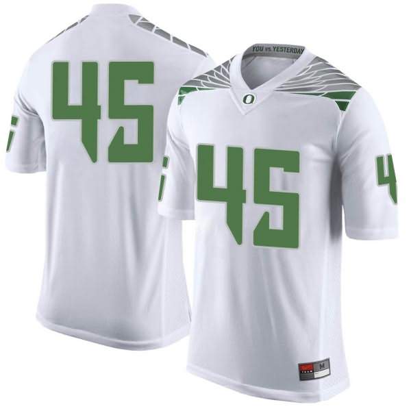 Oregon Ducks Youth #45 Cooper Shults Football College Limited White Jersey KEG87O8R