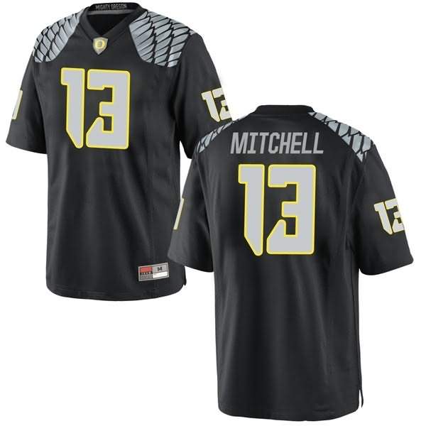 Oregon Ducks Youth #13 Dillon Mitchell Football College Game Black Jersey LQE82O0S