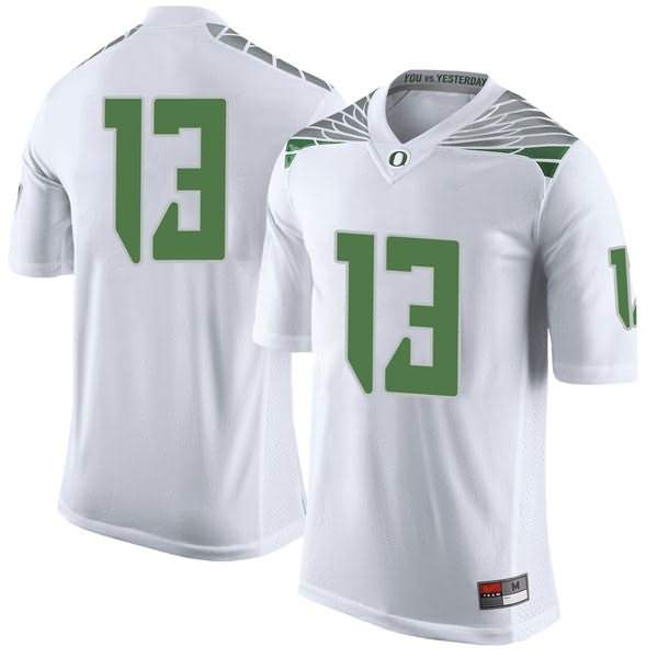 Oregon Ducks Youth #13 Dillon Mitchell Football College Limited White Jersey MRD58O8A
