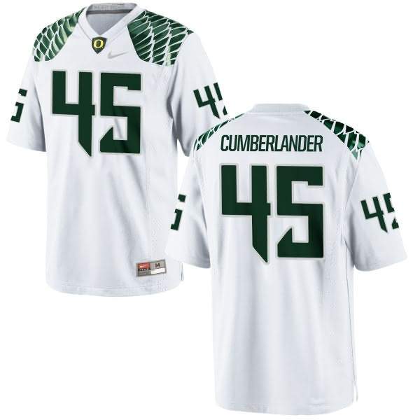 Oregon Ducks Youth #45 Gus Cumberlander Football College Authentic White Jersey PWU70O6H