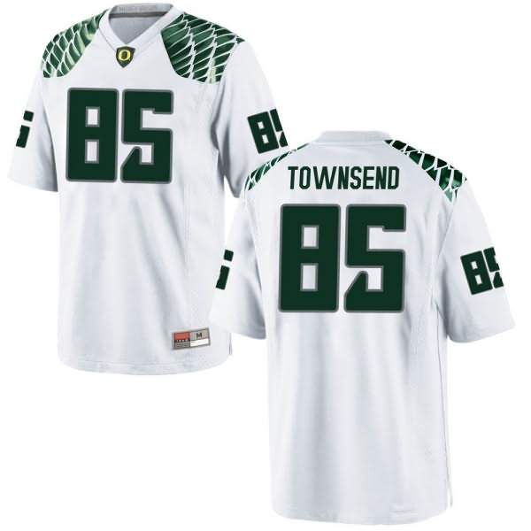 Oregon Ducks Youth #85 Isaac Townsend Football College Replica White Jersey NBY50O0V