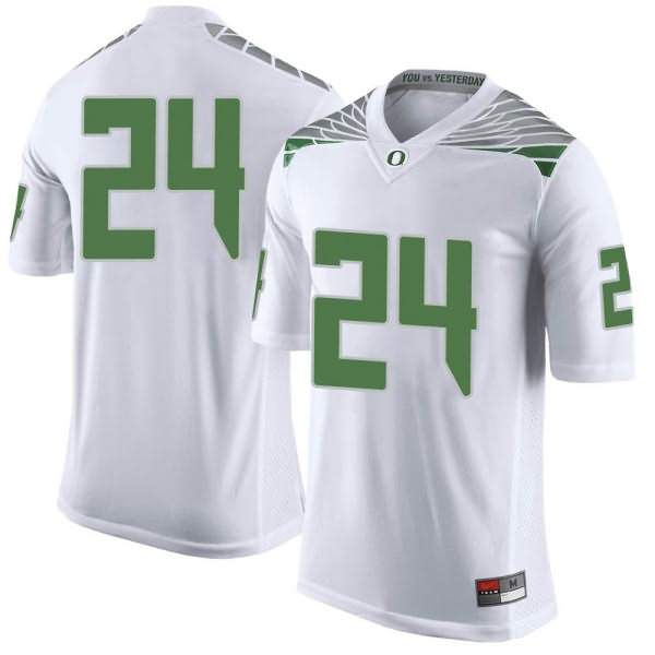 Oregon Ducks Youth #24 JJ Greenfield Football College Limited White Jersey LVE12O7E