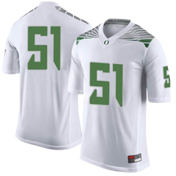 Oregon Ducks Youth #51 Louie Cresto Football College Limited White Jersey CGZ33O3T