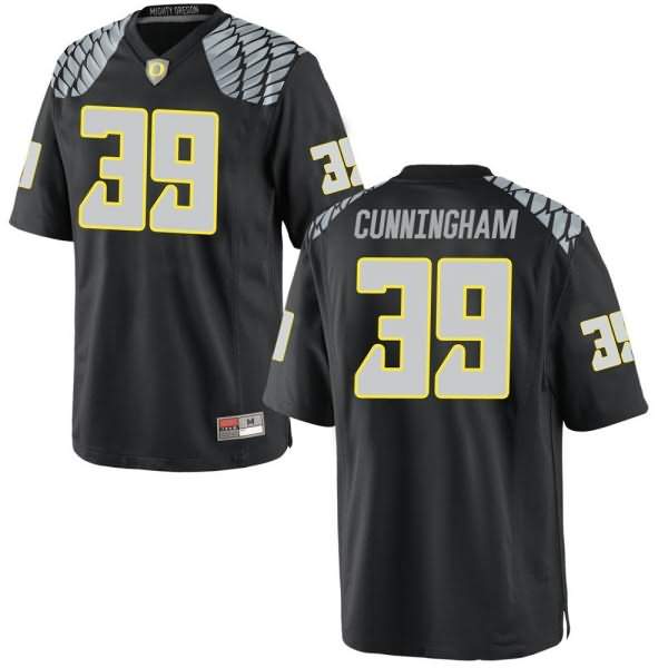 Oregon Ducks Youth #39 MJ Cunningham Football College Game Black Jersey FMO08O3S