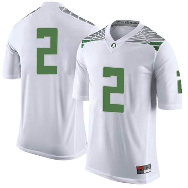 Oregon Ducks Youth #2 Mykael Wright Football College Limited White Jersey DQZ76O0D
