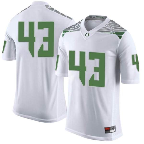 Oregon Ducks Youth #43 Nick Wiebe Football College Limited White Jersey OUN56O6G