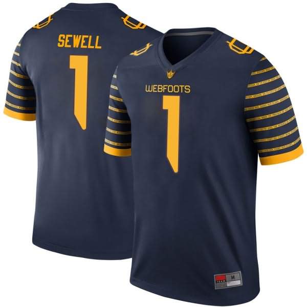 Oregon Ducks Youth #1 Noah Sewell Football College Legend Navy Jersey NGF57O6N
