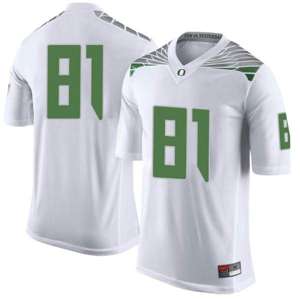 Oregon Ducks Youth #81 Patrick Herbert Football College Limited White Jersey CEZ28O1Q