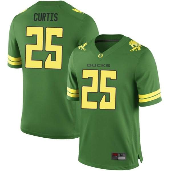 Oregon Ducks Youth #25 Spencer Curtis Football College Replica Green Jersey SRH27O4Y