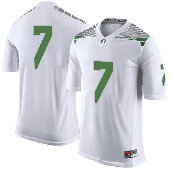 Oregon Ducks Youth #7 Steve Stephens IV Football College Limited White Jersey OHL42O7B