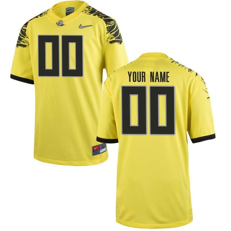Oregon Ducks Youth #00 Customized Football College Yellow Jersey CHT45O3Z